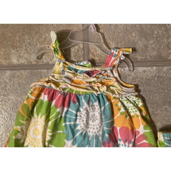 Carters Girls Size 24 Months 2Pc Sundress Set With Colorful Floral Pattern - Picture 4 of 7